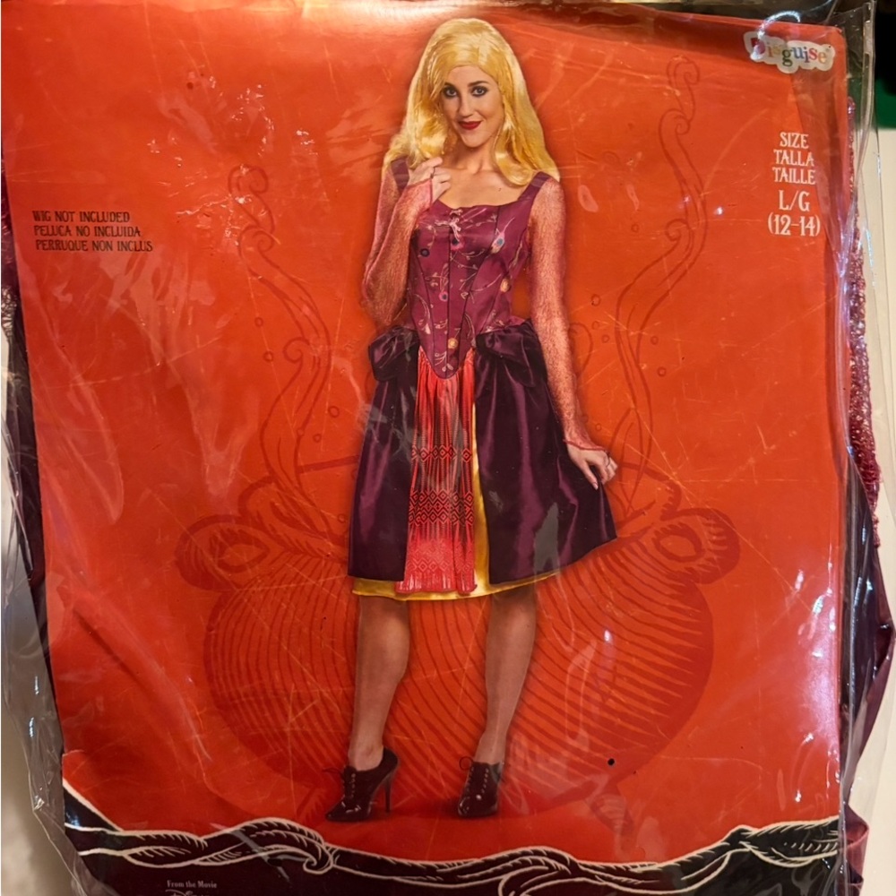 Hocus pocus costume L Sarah Sanderson women’s new halloween
